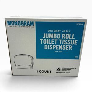 Monogram cleaning Jumbo Roll Toilet Tissue Dispenser - Wall Mount Black 873818